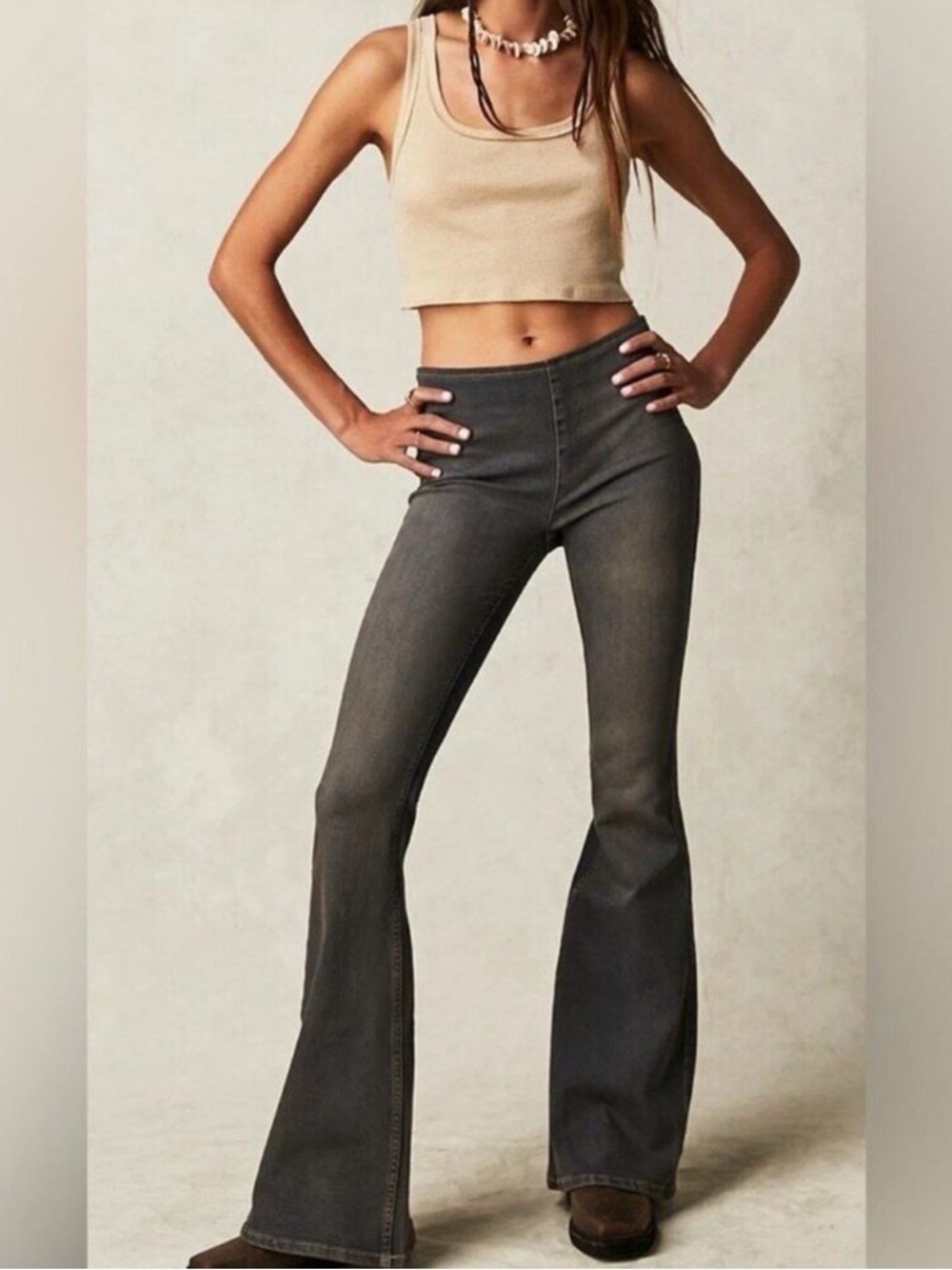 Free People High-Rise Flared Jeans